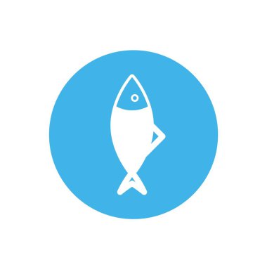 Web sitesi ve grafik tasarımı için balık simgesi çizimi