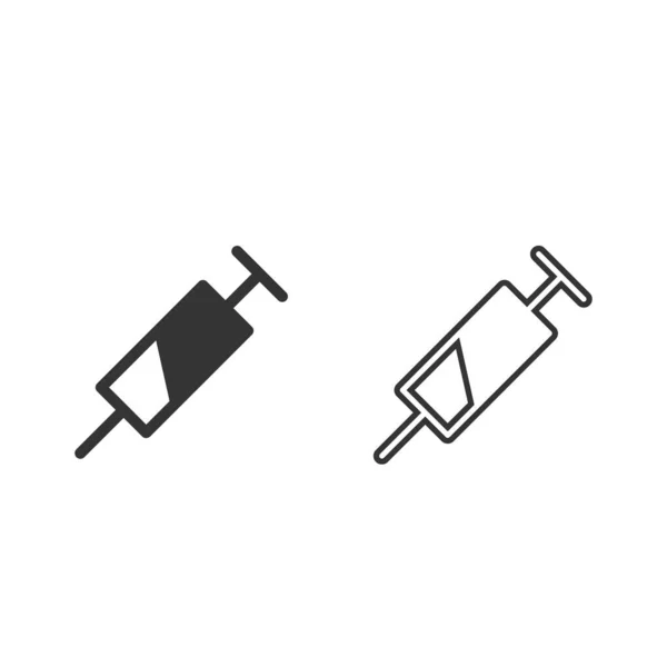 Ikona Vektoru Injekční Stříkačky — Stockový vektor