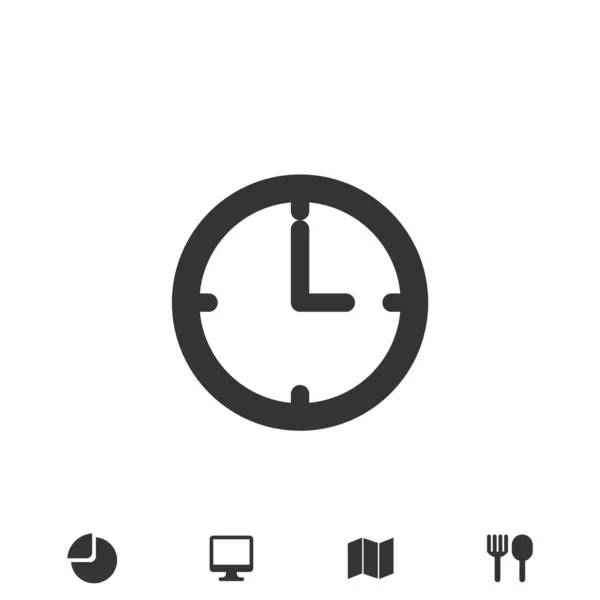 Reloj Vector Icono Reloj Tiempo — Vector de stock