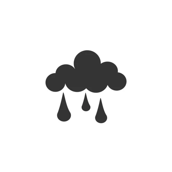 Pioggia Clud Vettore Icona Stagione Delle Piogge Tempo — Vettoriale Stock
