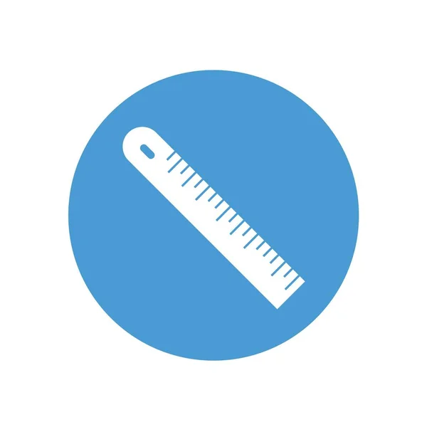 Ruler Straight Adge Vector Icon — Stock Vector