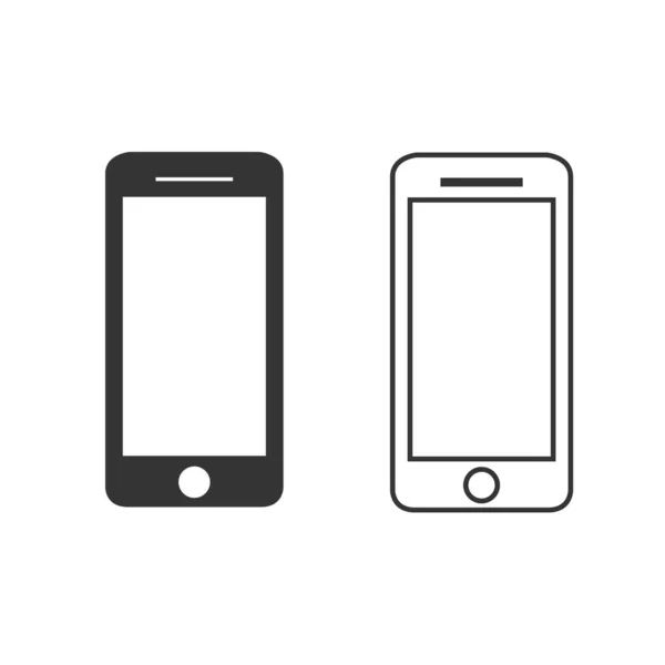 Устройство Связи Векторной Иконкой Мобильного Телефона — стоковый вектор