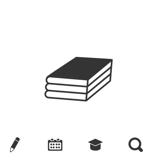 Stapel Boeken Vector Pictogram — Stockvector