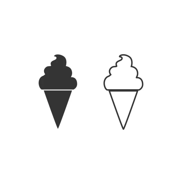 Cono Helado Vector Icono Caramelo — Archivo Imágenes Vectoriales