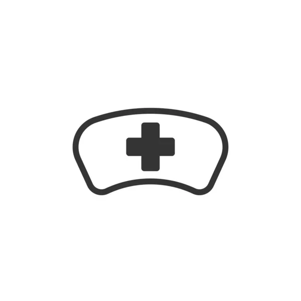 Nurse Hat Vector Icon Uniform — Stock Vector