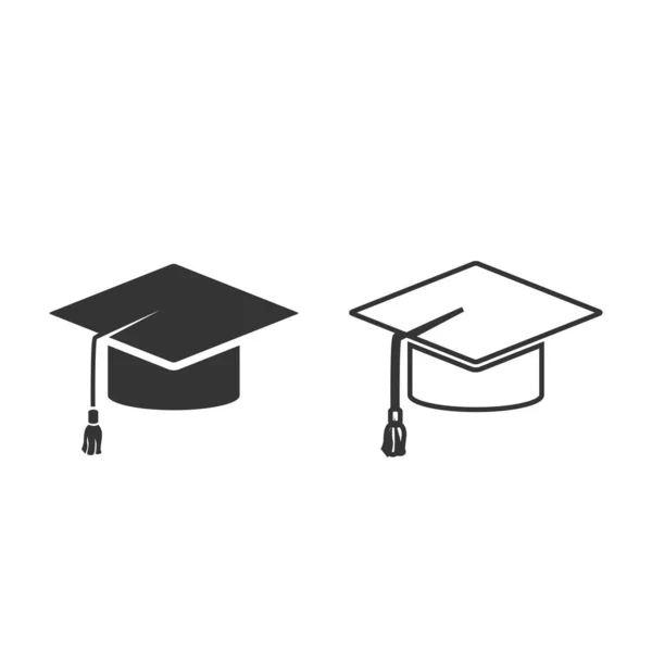 Graduation Cap Vector Icon Education — Stock Vector