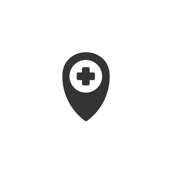 Locatie Ziekenhuis Vector Icon — Stockvector