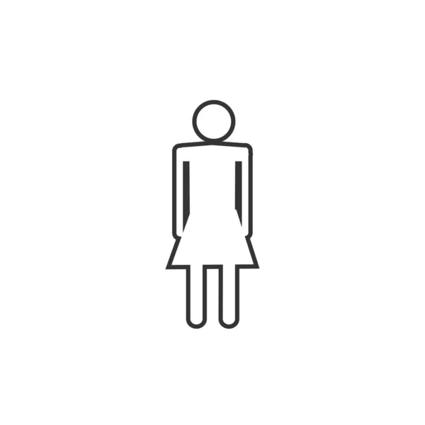 Woman Vector Icon Female Lady — Stock Vector