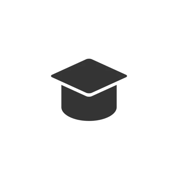 Graduatie Hoed Pictogram Universiteit College Pictogram — Stockvector