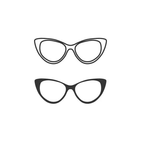 Paio Occhiali Sole Vettoriali Tonalità Icona — Vettoriale Stock