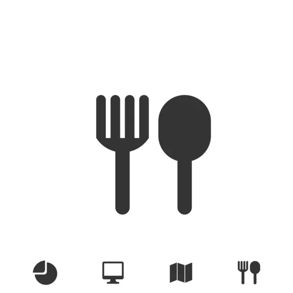 Folk Spoon Icon — Vector de stoc