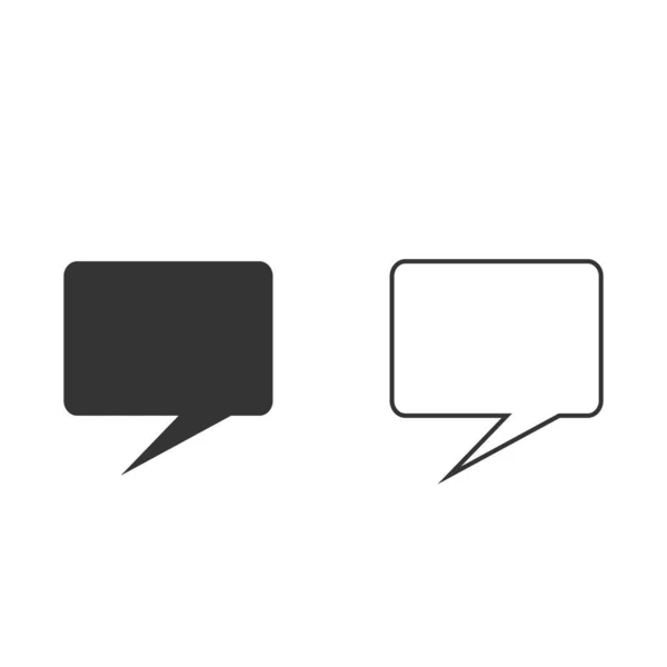 Chat Burbuja Comunicación Vector Icono — Archivo Imágenes Vectoriales