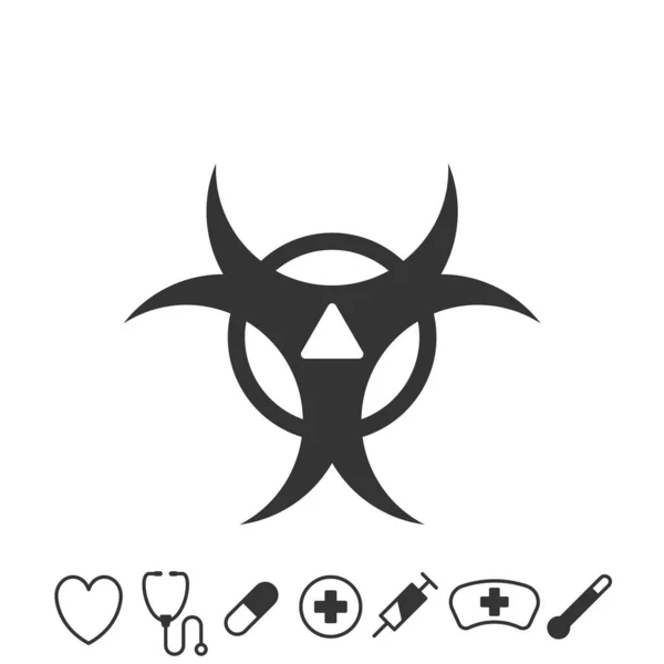 Symbol Für Biohazard Gefahrenvektor — Stockvektor