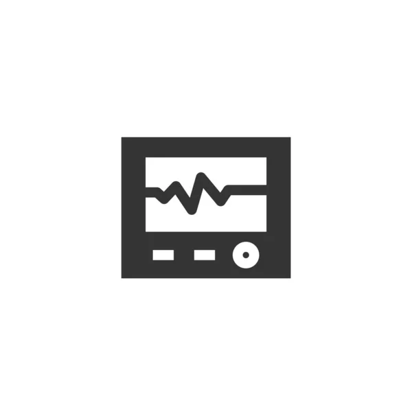 Icône Vectorielle Cardiogramme Moniteur Cardiaque Icône Médicale Hôpital — Image vectorielle