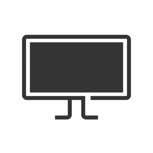 Televisión Vector Icono Pantalla Para Películas Sitio Web Diseño Gráfico — Vector de stock