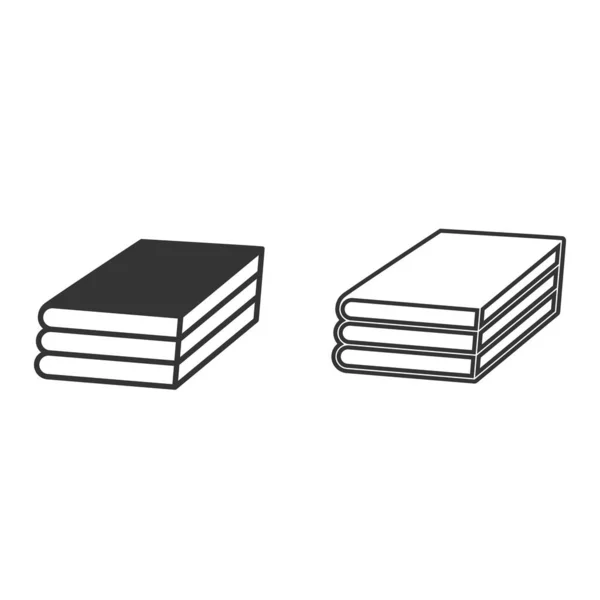 Montón Libros Vector Icono — Vector de stock