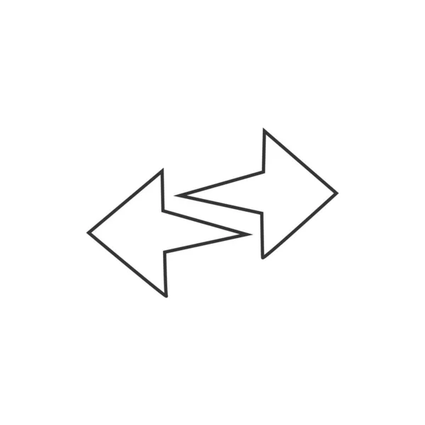 Left Right Arrows Vector Icon — Stock Vector