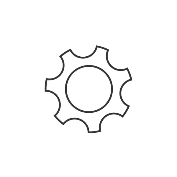 Settings Gear Cogwheel Vector Icon — Stock Vector