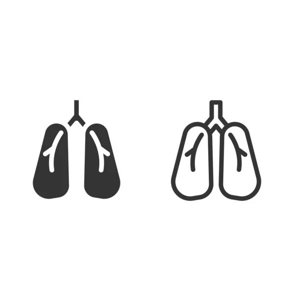 Lungen Vektor Symbol Atmungssystem — Stockvektor