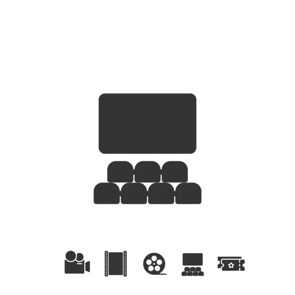 Cinema Icoon Vector Illustratie Ontwerp — Stockvector