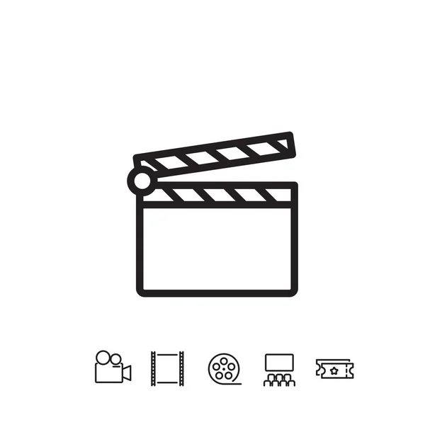 Película Clapper Icono Vector Ilustración Diseño — Archivo Imágenes Vectoriales