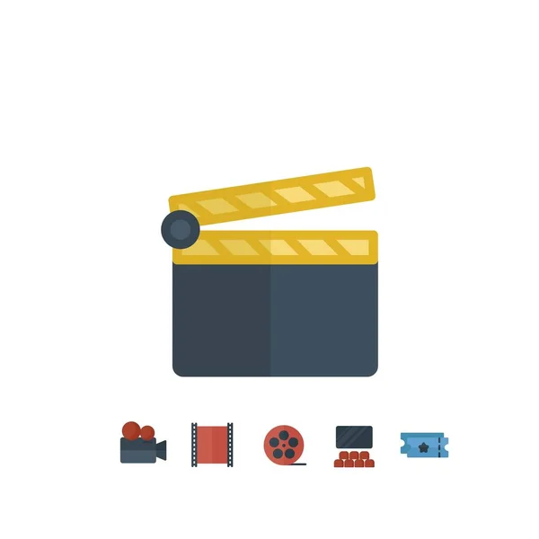 Película Clapper Icono Vector Ilustración Diseño — Archivo Imágenes Vectoriales