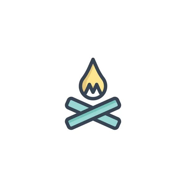 Icono Fuego Campamento Ilustración Vectorial Para Sitio Web Diseño Gráfico — Archivo Imágenes Vectoriales