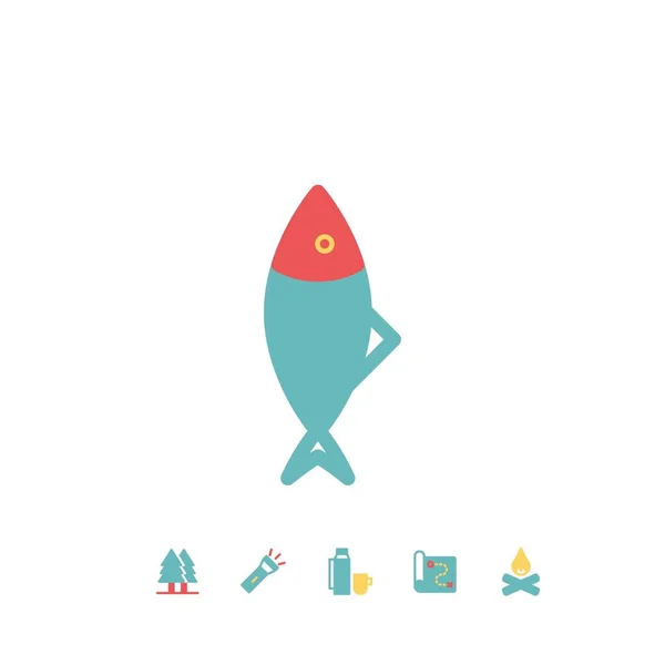 Fish Icon Vector Illustration Website Graphic Design — Stock Vector