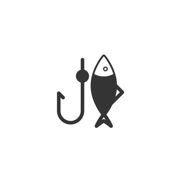Fischerei Ikone Vektor Illustration Für Website Und Grafikdesign — Stockvektor