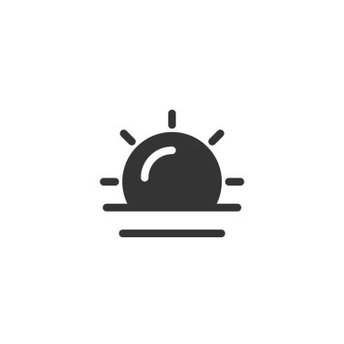 Web sitesi ve grafik tasarımı için gün batımı simgesi vektör illüstrasyonu