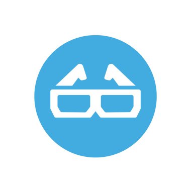 3B film gözlüğü ikon vektör illüstrasyon tasarımı