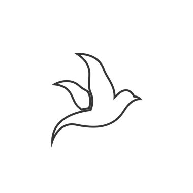 kuş simgesi vektör illüstrasyon tasarımı