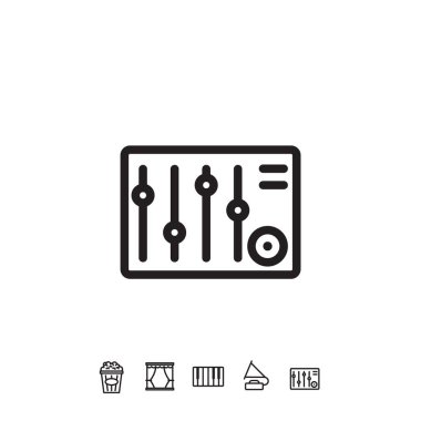 müzik eşitleyici simge vektör illüstrasyon tasarımı