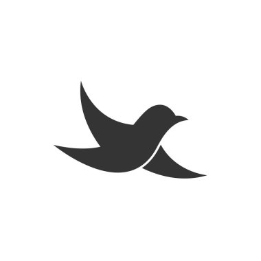 Uçan kuş simgesi vektör çizimi