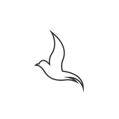 Uçan kuş simgesi vektör çizimi