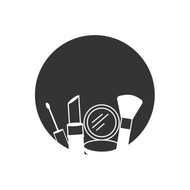 makyaj moda ikonu vektör illüstrasyon tasarımı