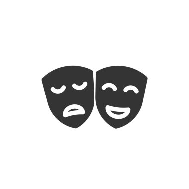 maske simgesi vektör illüstrasyon tasarımı