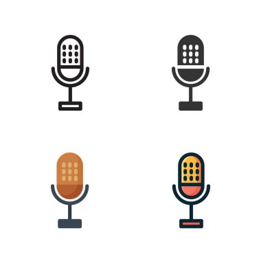 mikrofon simgesi vektör illüstrasyon tasarımı