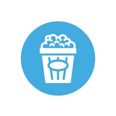 patlamış mısır film ikonu vektör illüstrasyon tasarımı