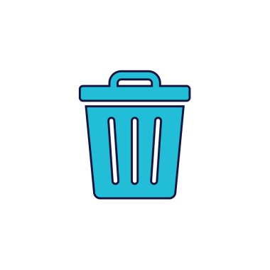 Bin simge vektör illüstrasyon tasarımını sil