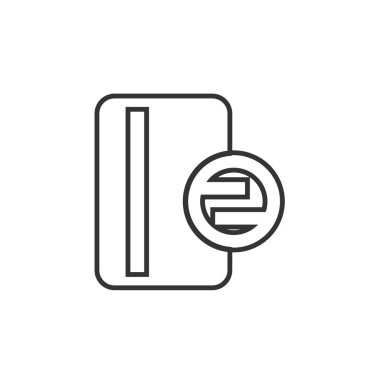 Kredi kartı ikonu vektör çizimi tasarımı