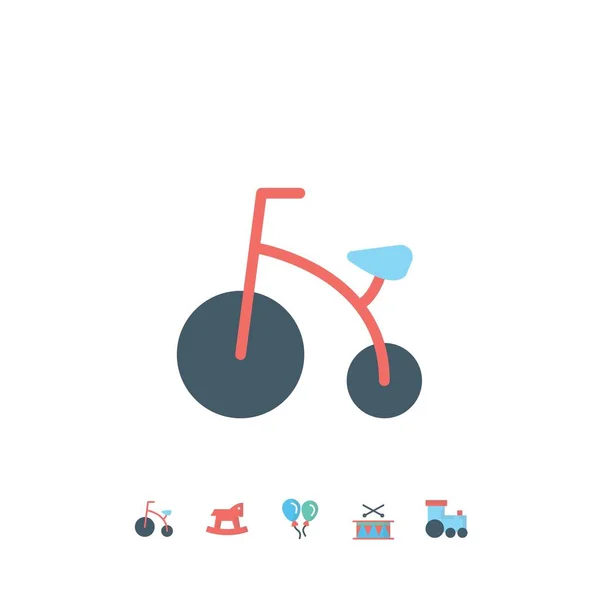 Icono Bicicleta Para Niños Ilustración Vectorial Para Sitio Web Diseño — Vector de stock