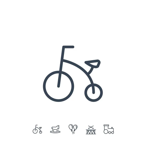 儿童自行车图标矢量插图网站和平面设计 — 图库矢量图片