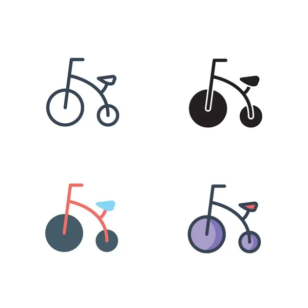 Kinder Fahrrad Icon Vektor Illustration Für Website Und Grafik Design — Stockvektor