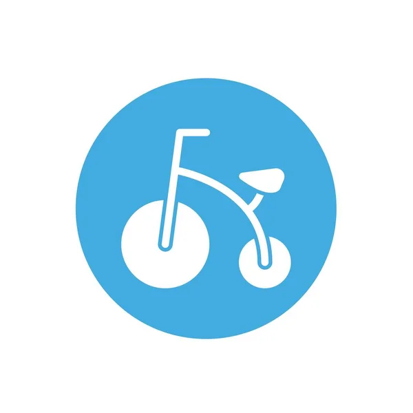 Kids Fiets Icoon Vector Illustratie Voor Website Grafisch Ontwerp — Stockvector