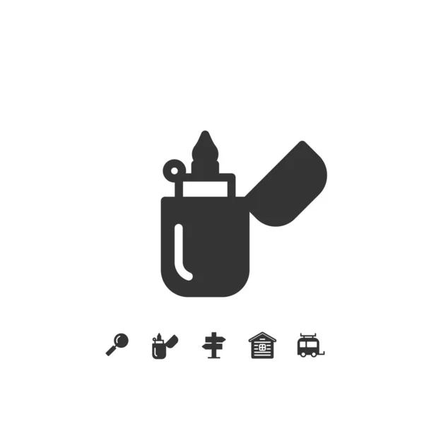 Lighter Fire Icon Vector Illustration Design — Stock Vector