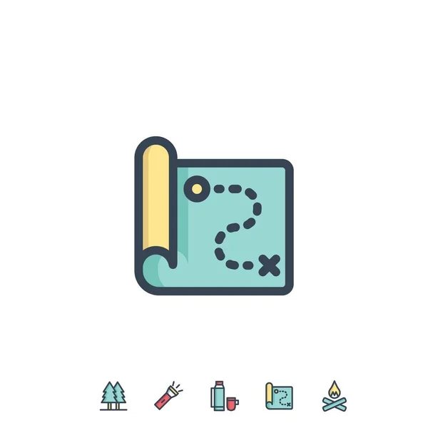 Map Icon Vector Illustration Website Graphic Design — 스톡 벡터