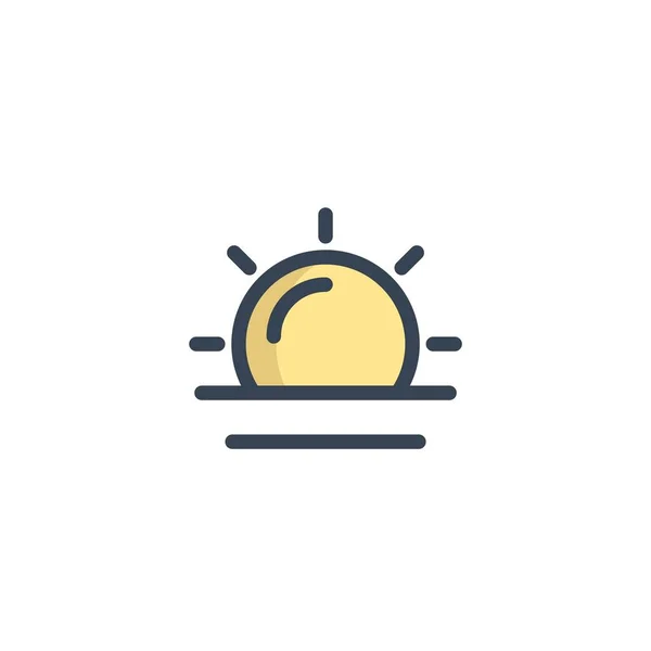 Sonnenuntergang Icon Vektor Illustration Für Website Und Grafikdesign — Stockvektor