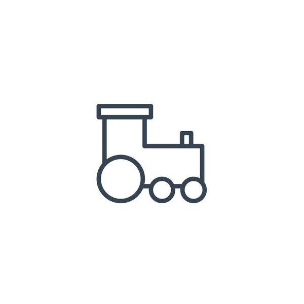 Trein Speelgoed Pictogram Vector Illustratie Voor Website Grafisch Ontwerp — Stockvector