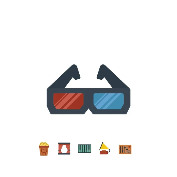 Film Szemüveg Ikon Vektor Illusztráció Tervezés — Stock Vector